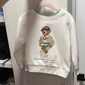 Ralph Lauren Kids White Polo Bear Sweatshirt